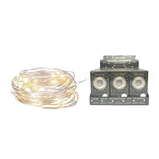 Lumin Essence Copper Wire Mini Lights 17ft 50 LED USB