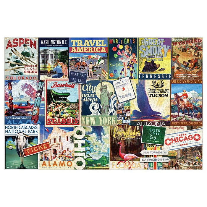 Go! Games Traveling the USA 1000-Piece Puzzle
