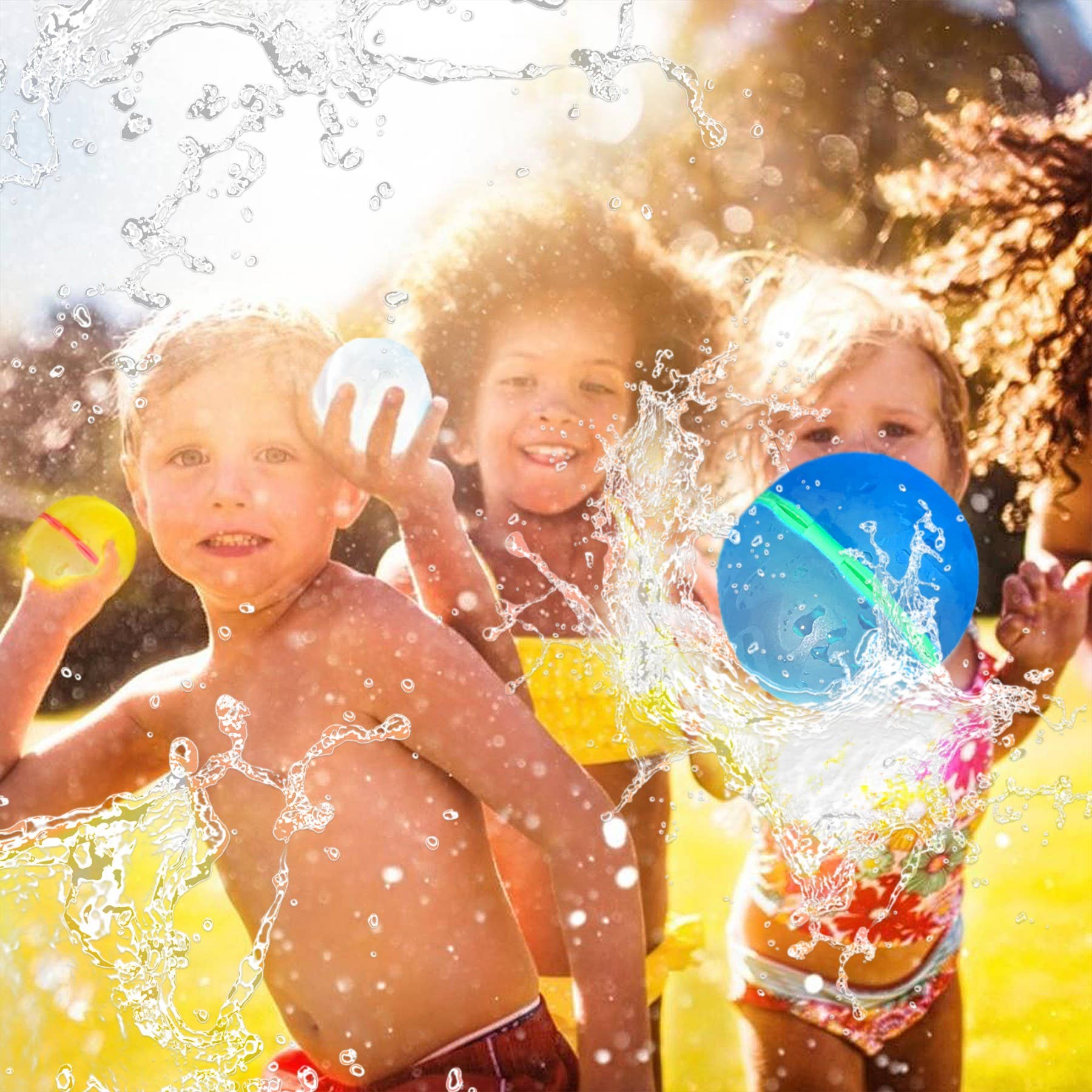 Magnetic Reusable Water Balloons Quick Fill Refillable 6PC