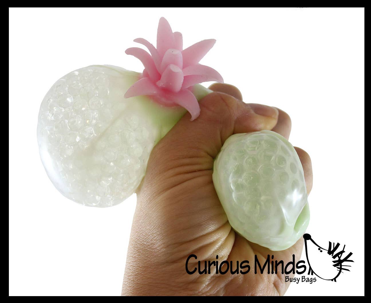 Single Colored Pineapple Fruit Water Bead Filled Squeeze Stress