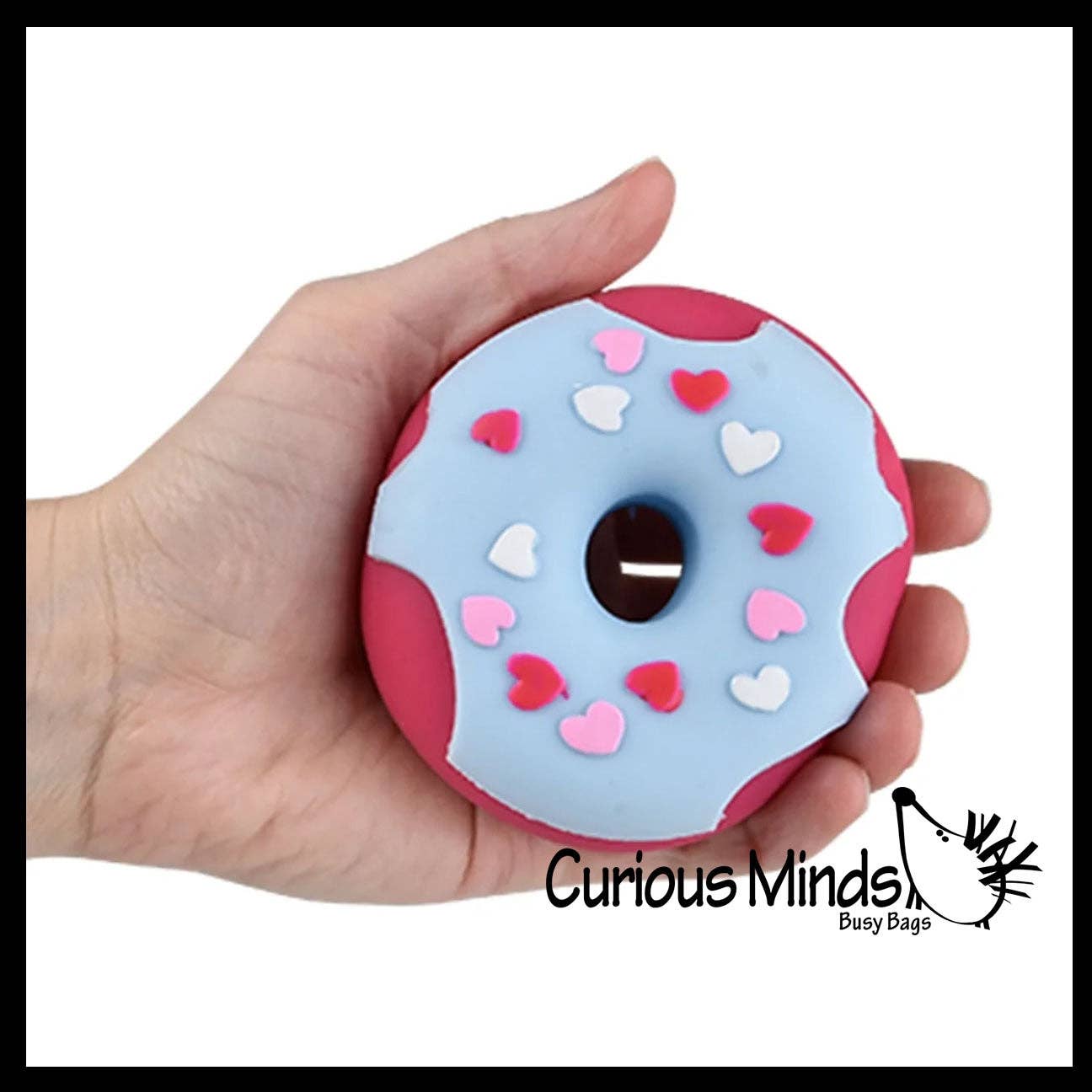 Single Donut Doughnut Soft Doh Filled Stretch Ball with Removable