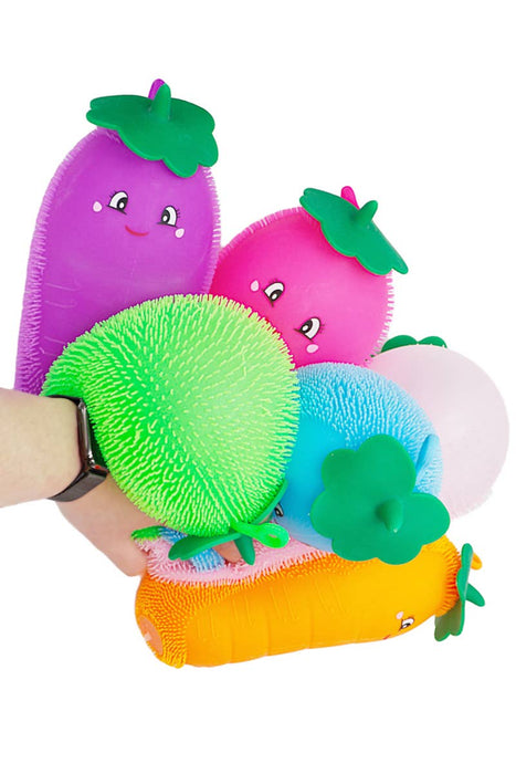 Jumbo Caterpillar Pea Beans Spiky Puffer LED Light-Up Squishy
