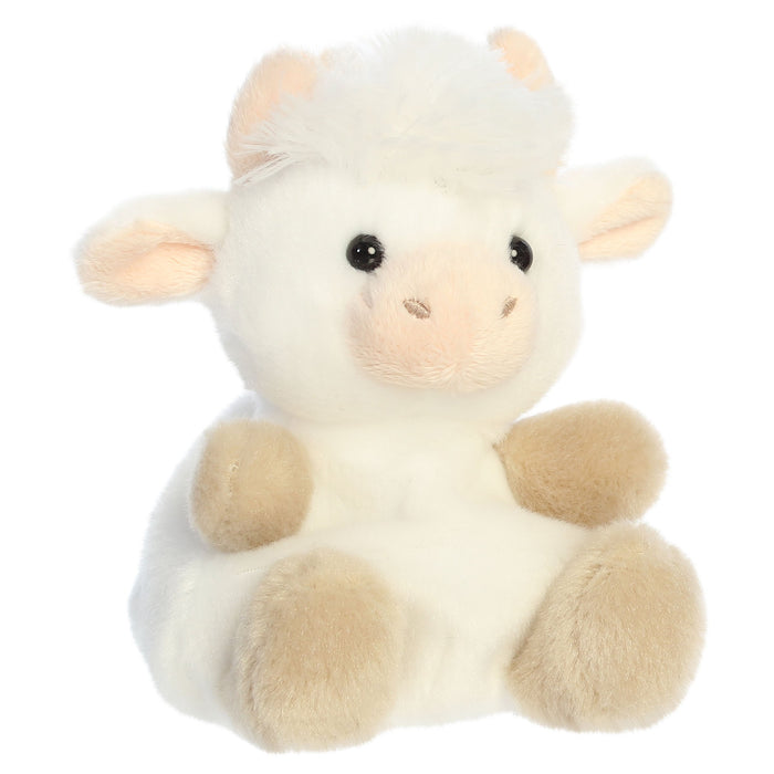 Aurora Palm Pals Halleigh Highland Cow Plush 5in White