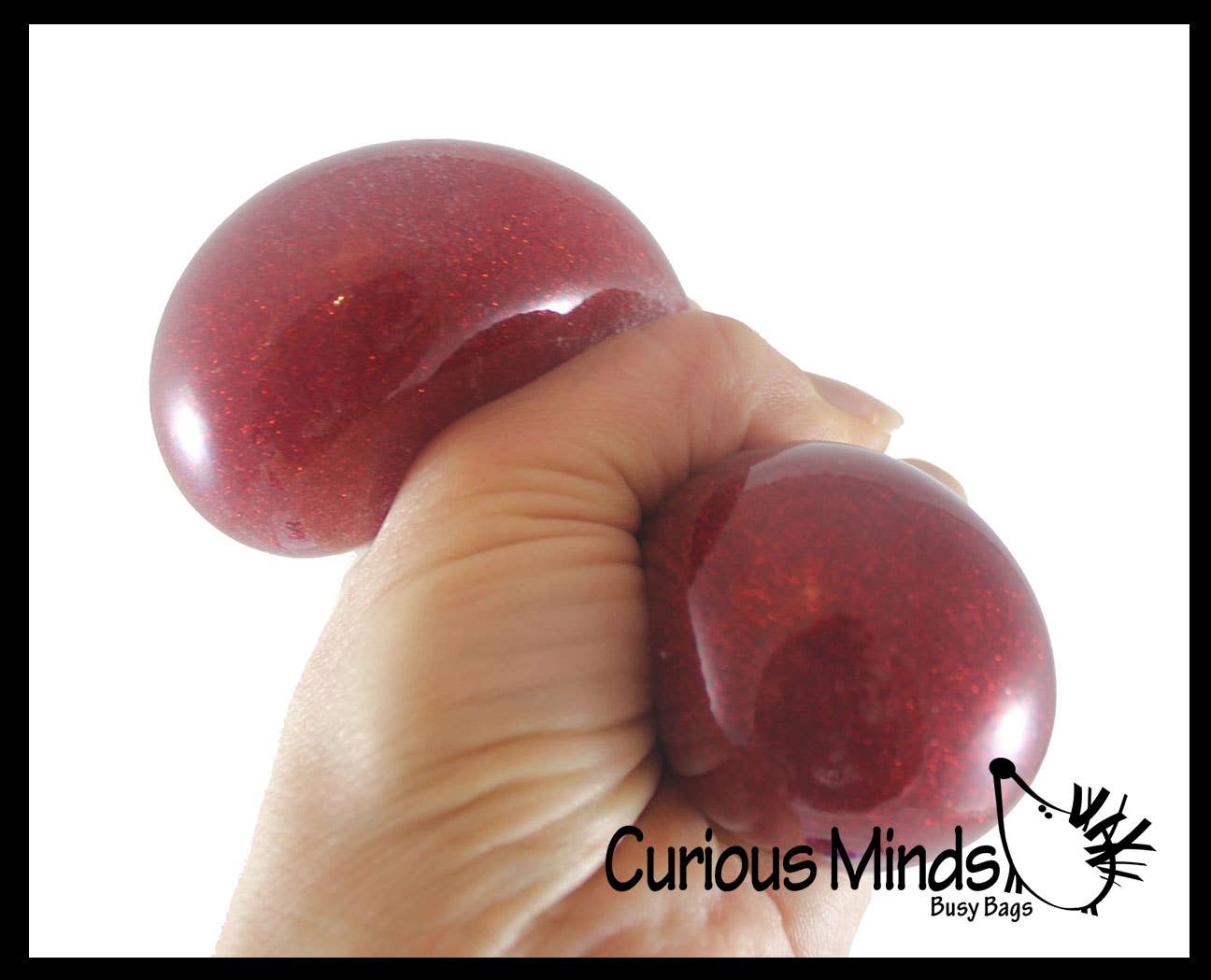 Single Metallic Glitter Thick Gel-Filled Squeeze Stress Balls  -