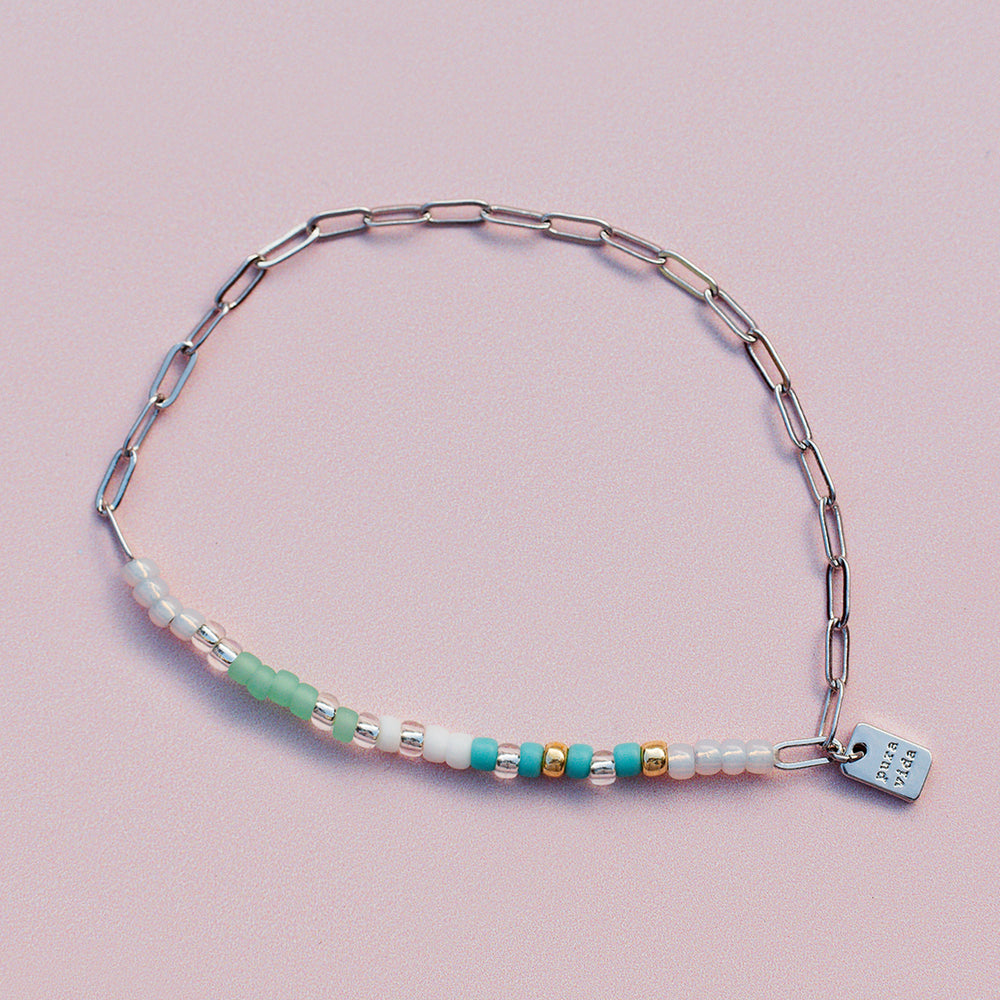 Seabright Stretch Bead and Chain Bracelet
