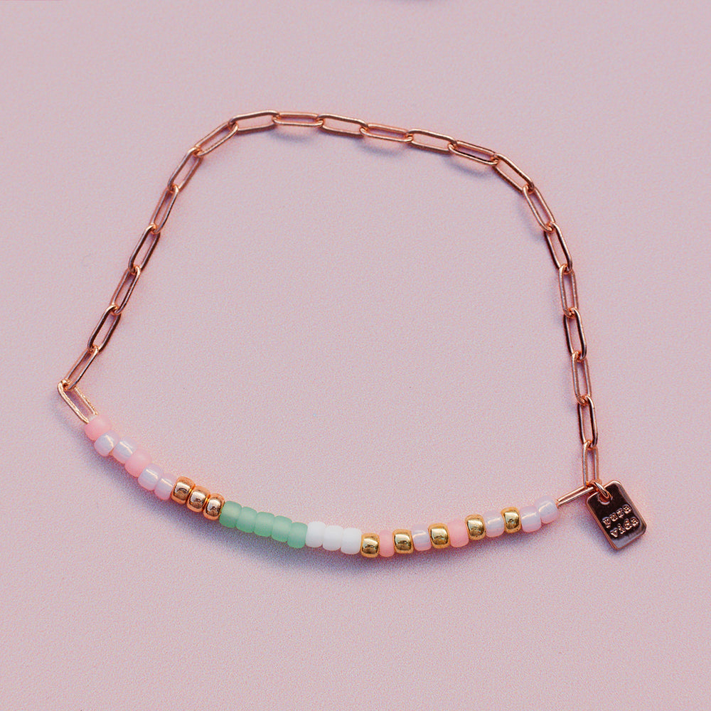 Seabright Stretch Bead and Chain Bracelet