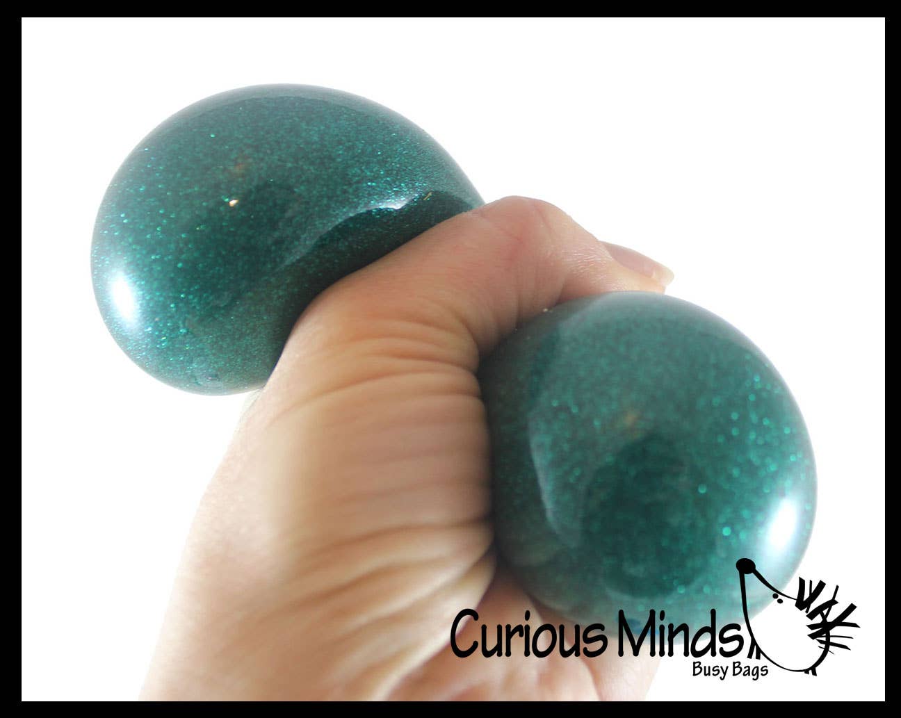 Single Metallic Glitter Thick Gel-Filled Squeeze Stress Balls  -