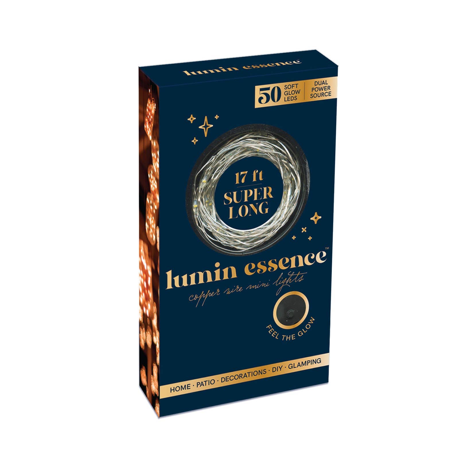Lumin Essence Copper Wire Mini Lights 17ft 50 LED USB