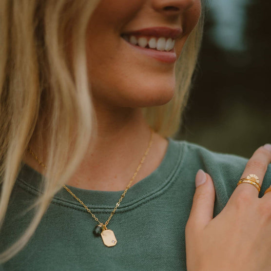 Emerald Quartz Pendant Necklace PuraVida