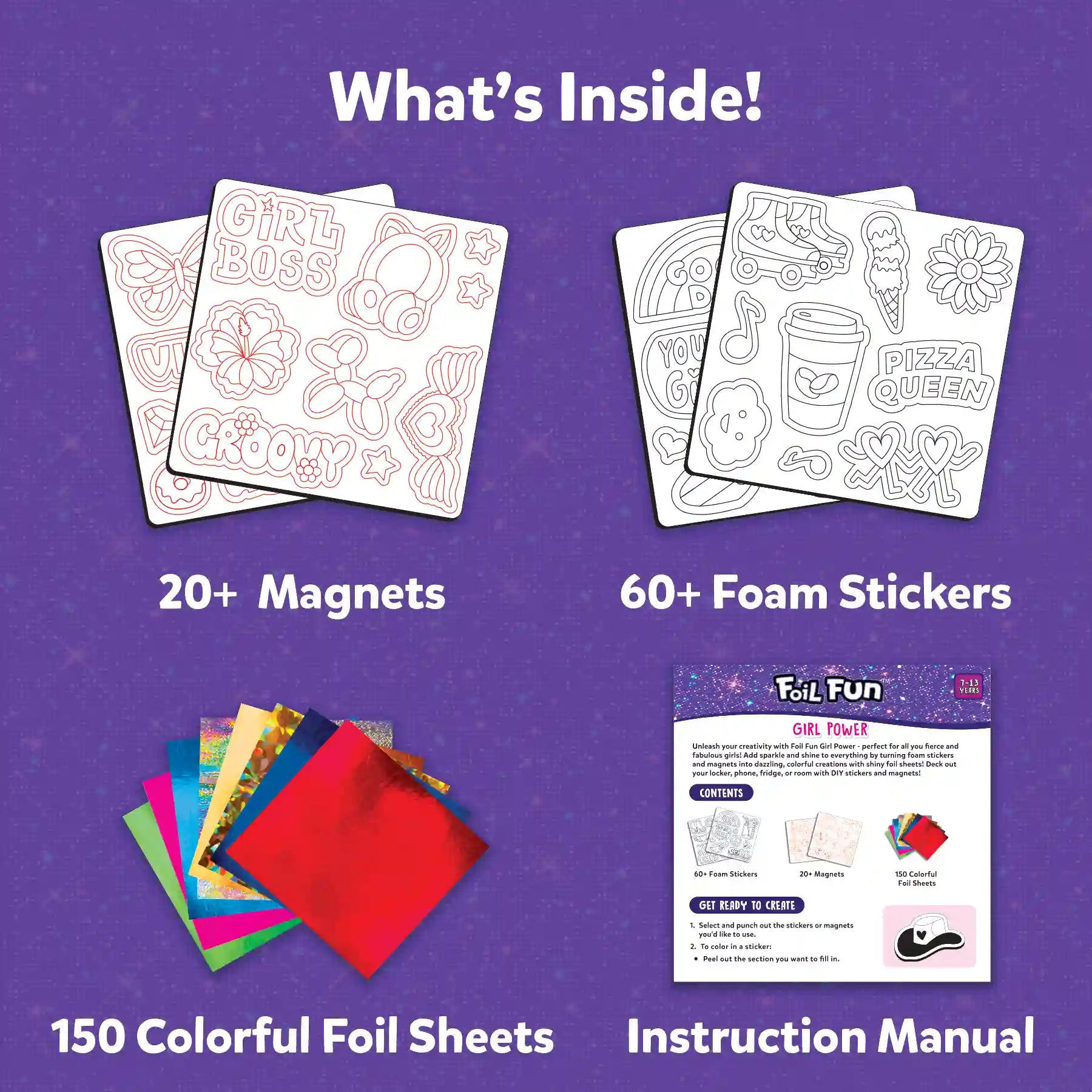 Skillmatics Foil Fun Magnetic Art Kit Girl Power Ages 7-13