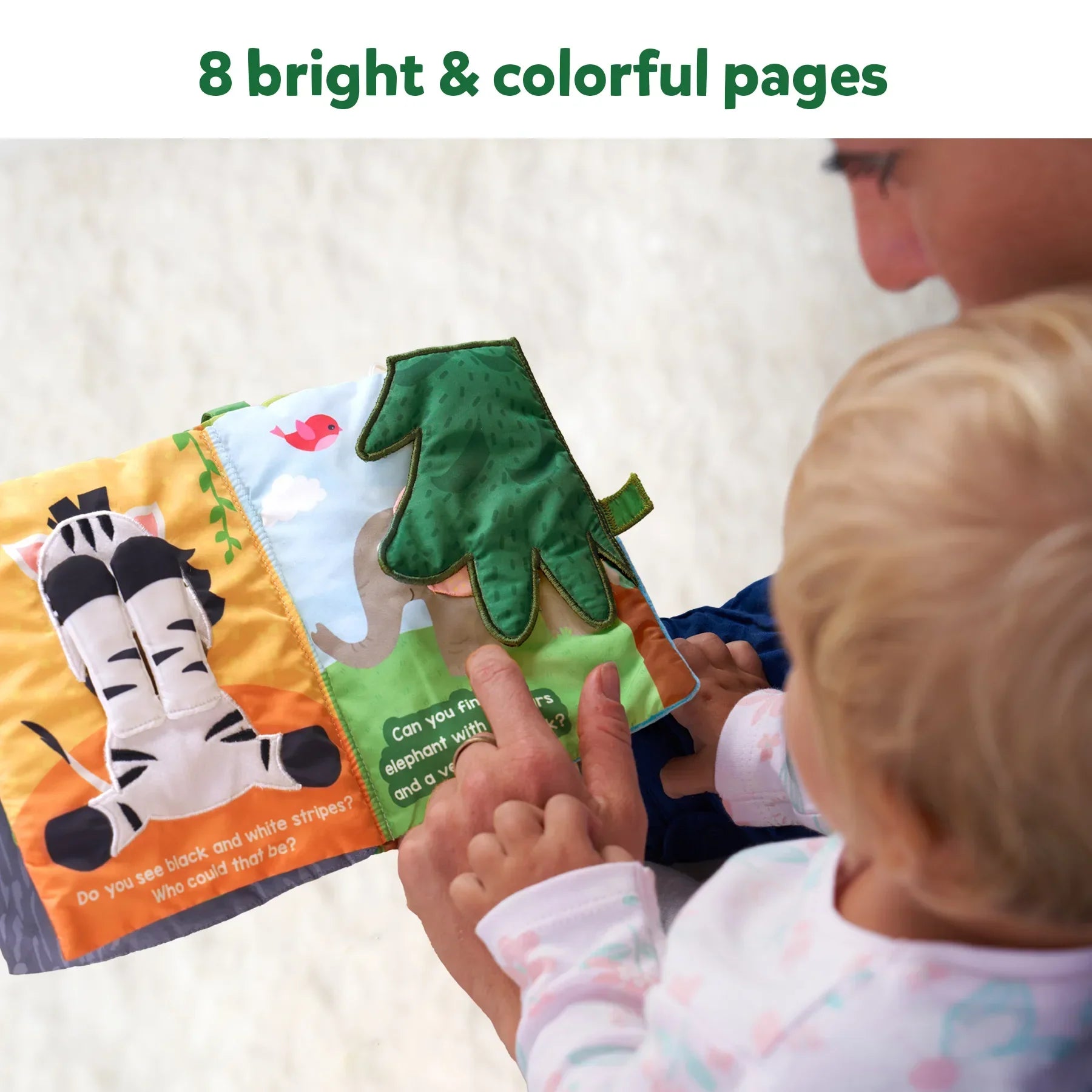 Skillmatics Peek-A-Boo Jungle Theme Interactive Soft Cloth Book 6 Months+