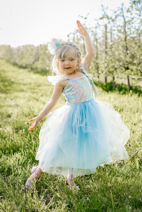 Blue Sequins Princess Dress 5-6