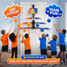 Over-the-Door 7-Hoop Race Basketball Pyramid Set