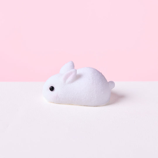 Flocked Mini Animal Taba Squishy- Bunny