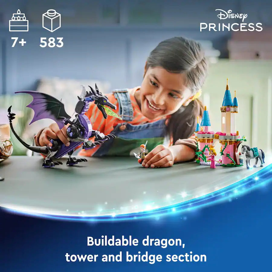 LEGO - Disney Princess Maleficent’s Dragon Form Castle and Horse Toy 43240
