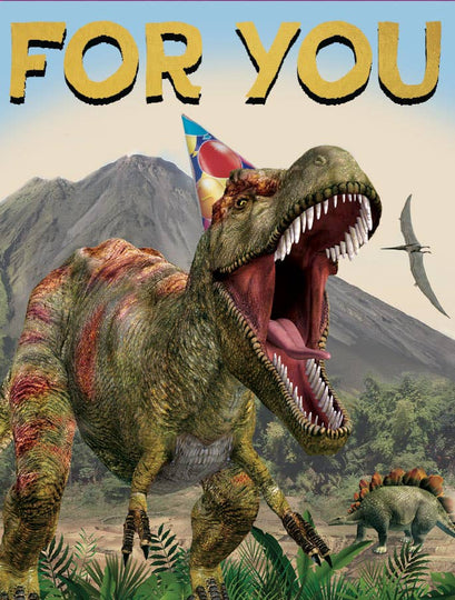 Birthday T-Rex - Foil Gift Enclosure