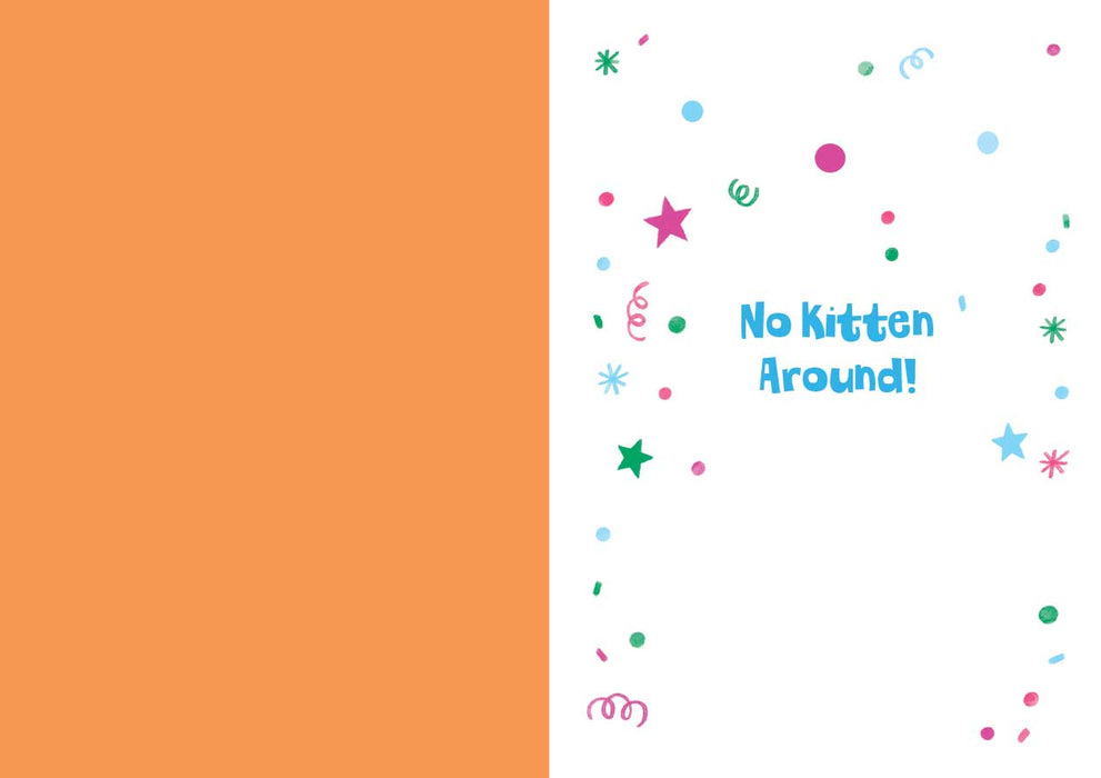 Kitten Birthday Present - Foil Card