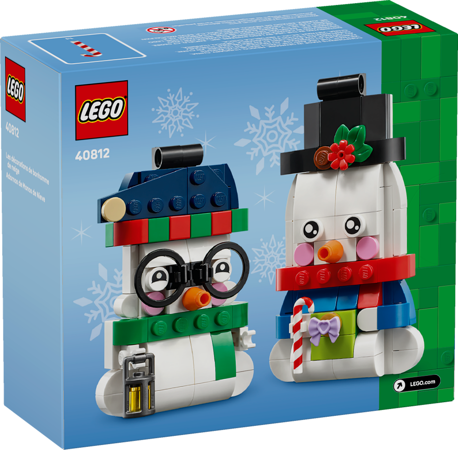 LEGO Snowman Ornaments Holiday Building Set 168 Pieces