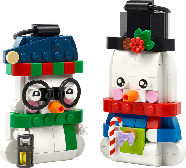 LEGO Snowman Ornaments Holiday Building Set 168 Pieces