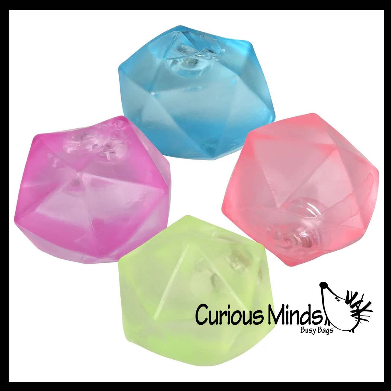 Single Light up Sugar Diamond Shaped Ball - Thick Glue/Gel Syrup