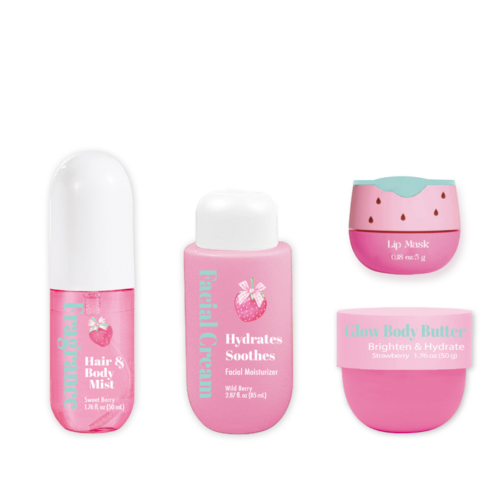 Hot Focus GlowMode Strawberry Travel Body Glow Kit