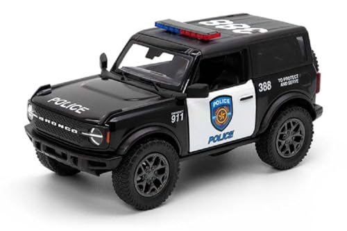 KiNSMART 2022 Ford Bronco Die-Cast Police Model Car 5-Inch