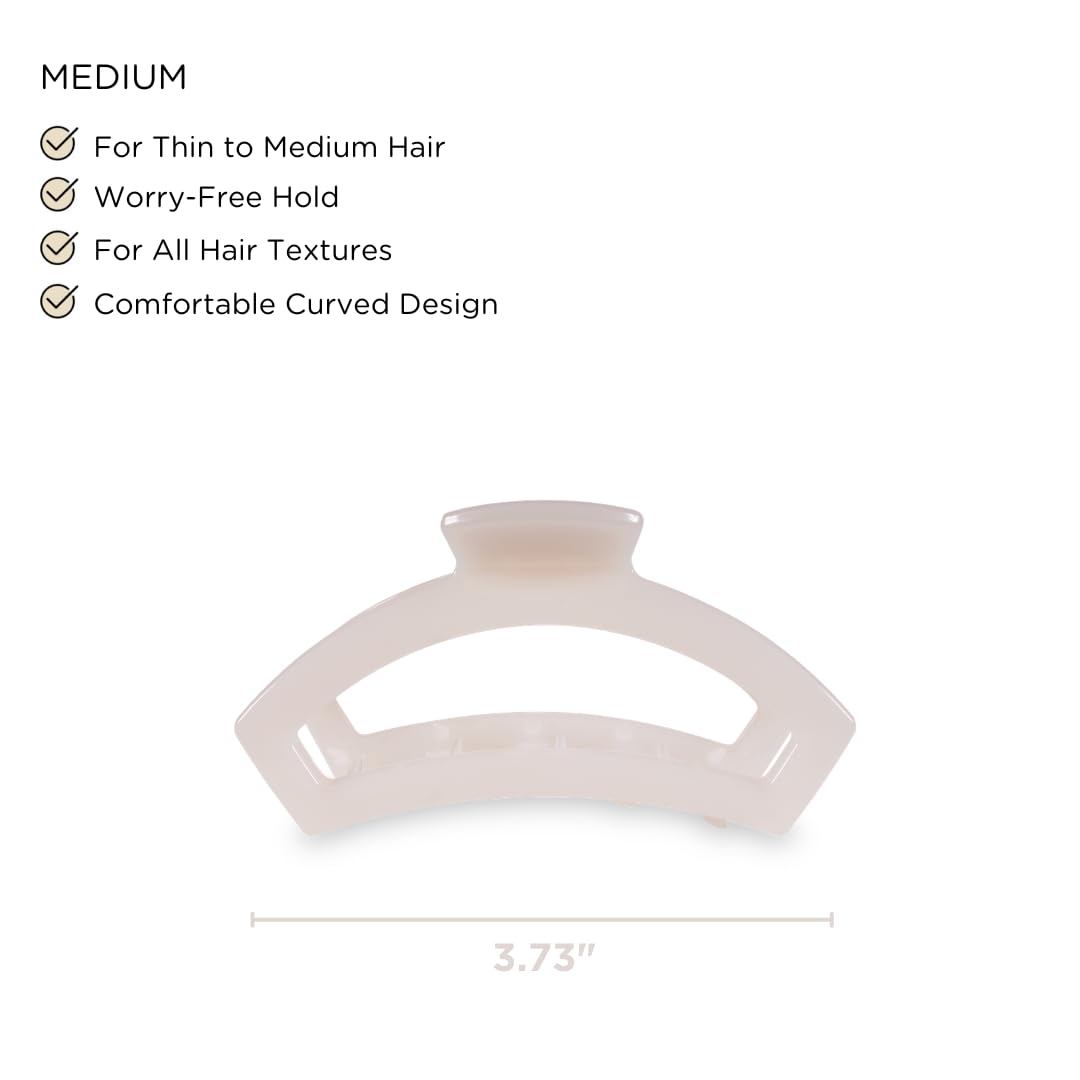Teleties Medium Open Coconut White Claw Clip