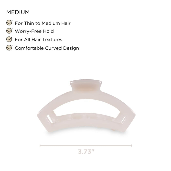 Teleties Medium Open Coconut White Claw Clip