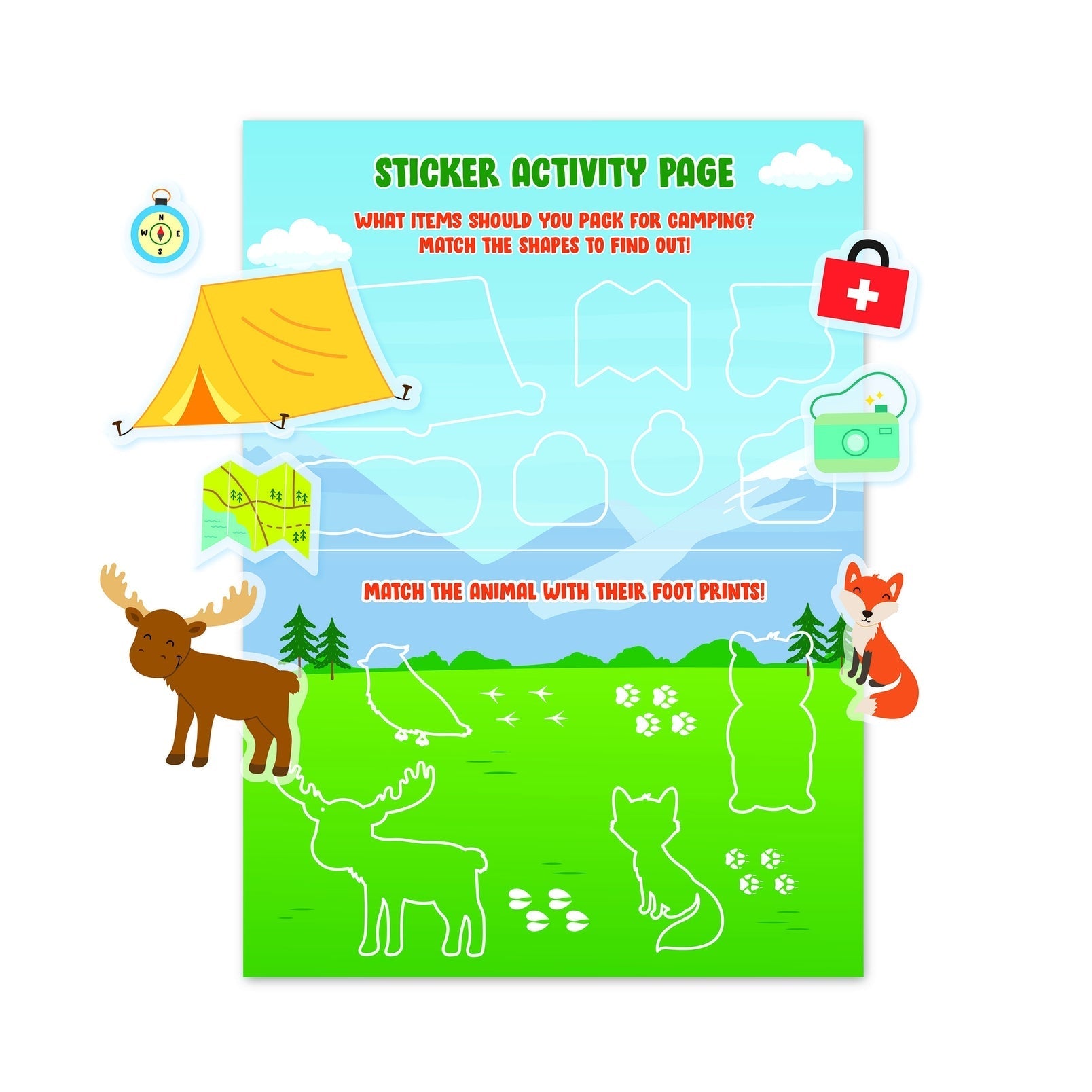 Scentco Sticker Magic Camping Crew Activity Book S'mores Scented