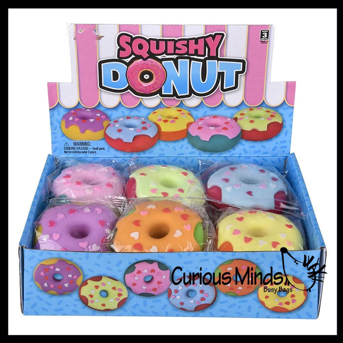 Single Donut Doughnut Soft Doh Filled Stretch Ball with Removable