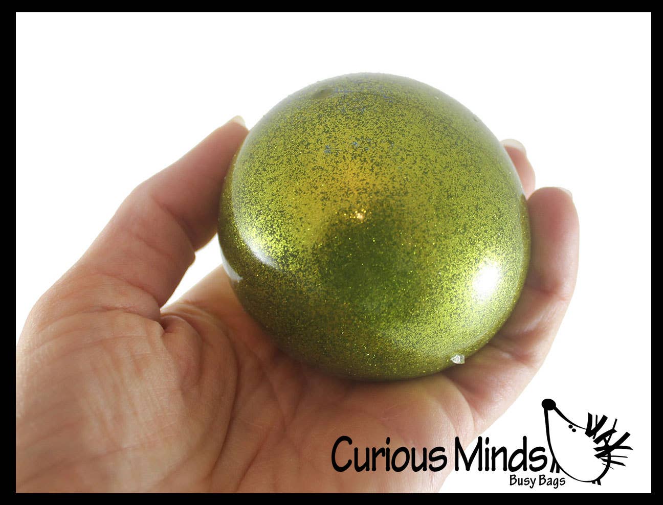 Single Metallic Glitter Thick Gel-Filled Squeeze Stress Balls  -