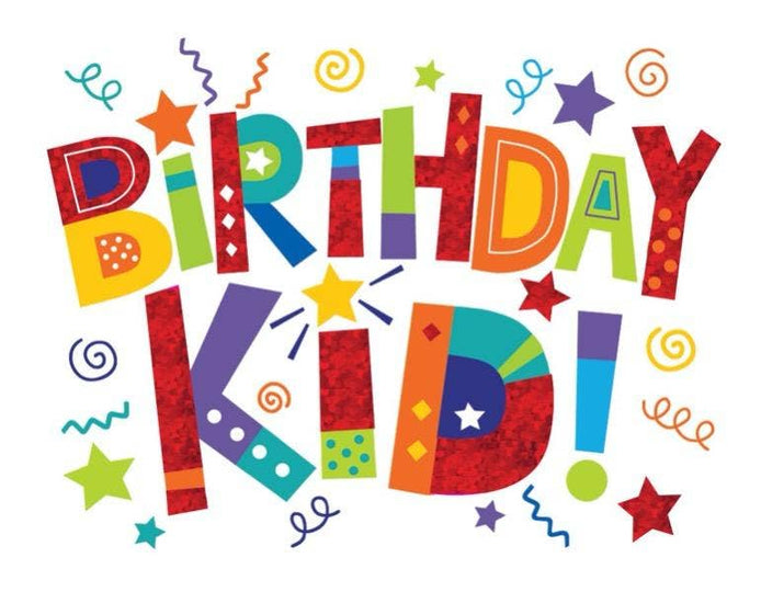 Kids Birthday Foil Gift Enclosure