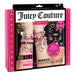 Juicy Couture bracelet set packaging with pink and gold design