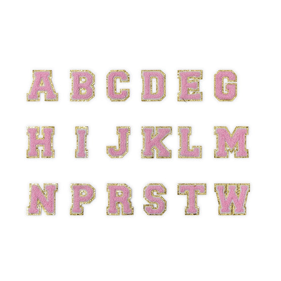 Pink Chenille Initial Letter Jewelry Organizer Box