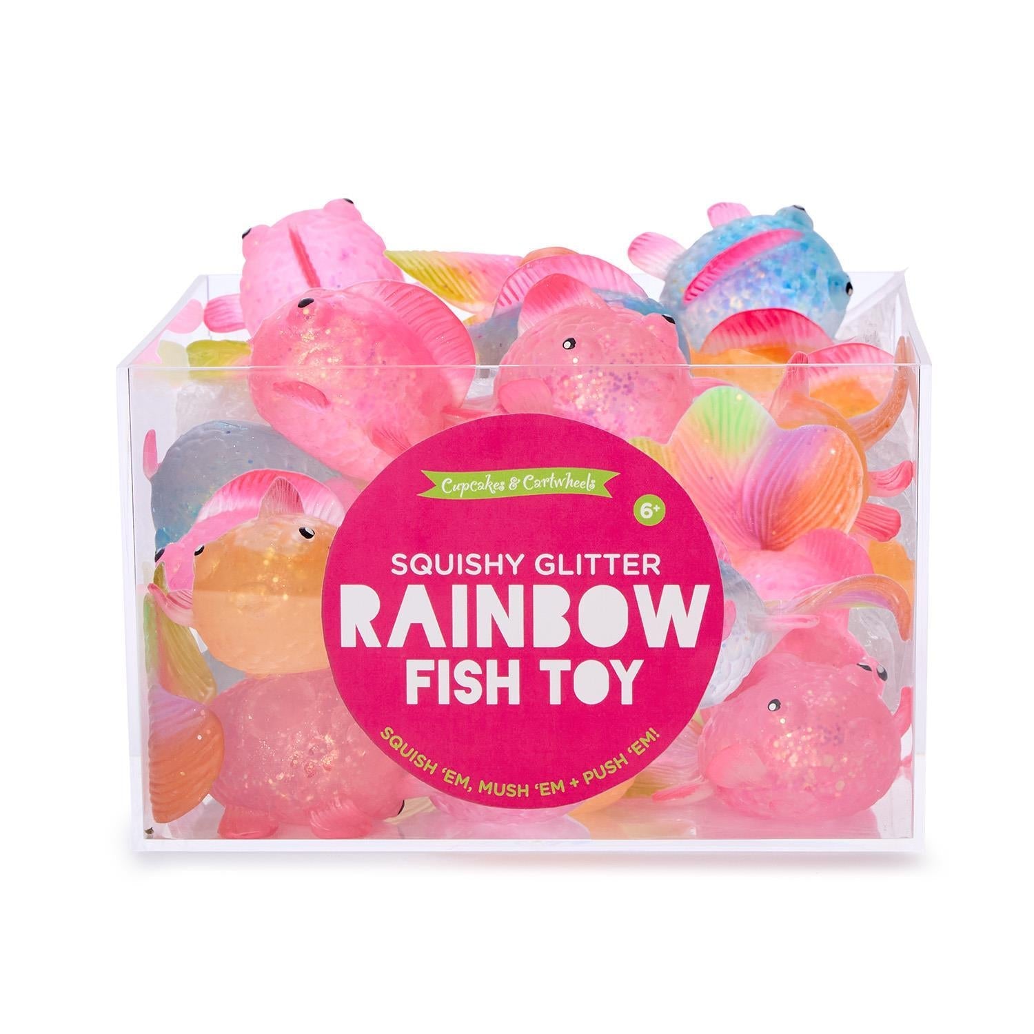 Guppy Squishy Glitter Fish - Single
