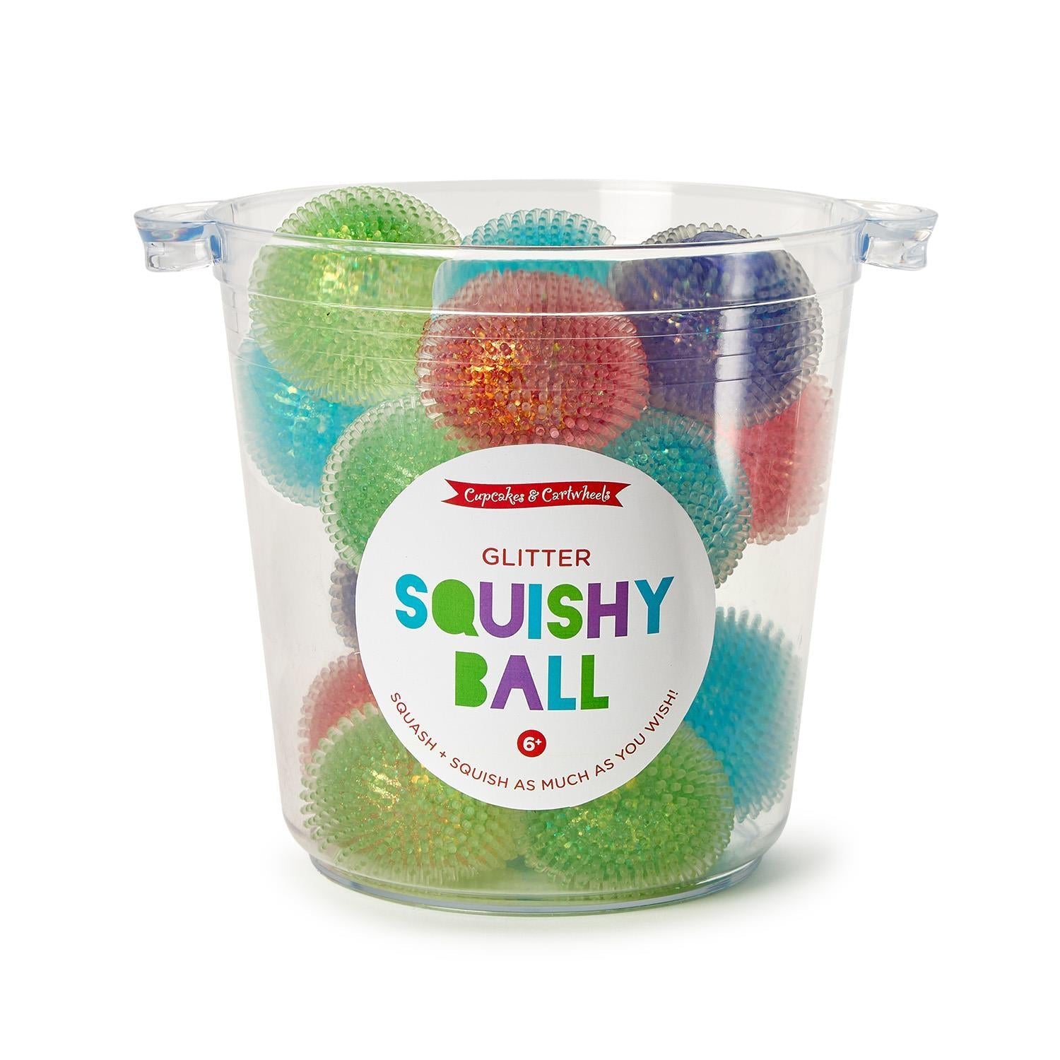Blob Bauble 36 Pc Glitter Squishy Ball Set with Bucket