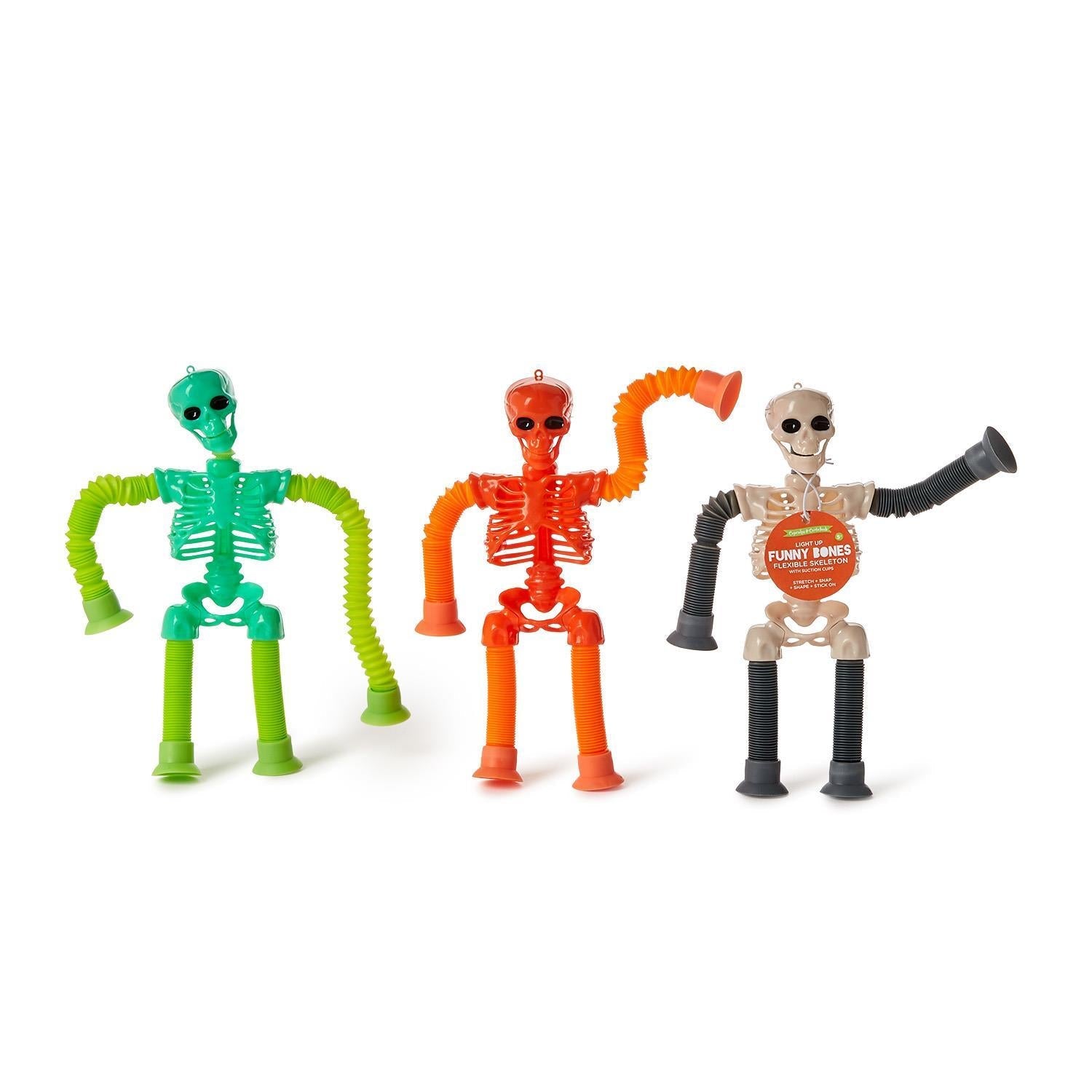Funny Bones Light-Up Flexible Accordion Skeleton 24-Piece Set