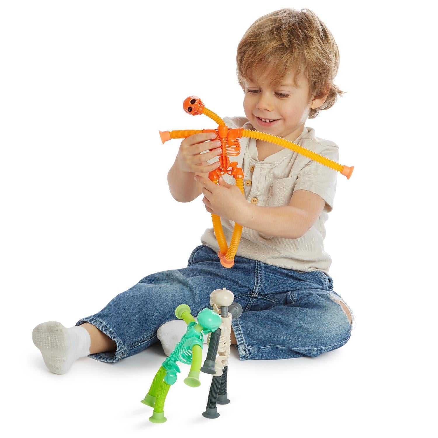 Funny Bones Light-Up Flexible Accordion Skeleton 24-Piece Set