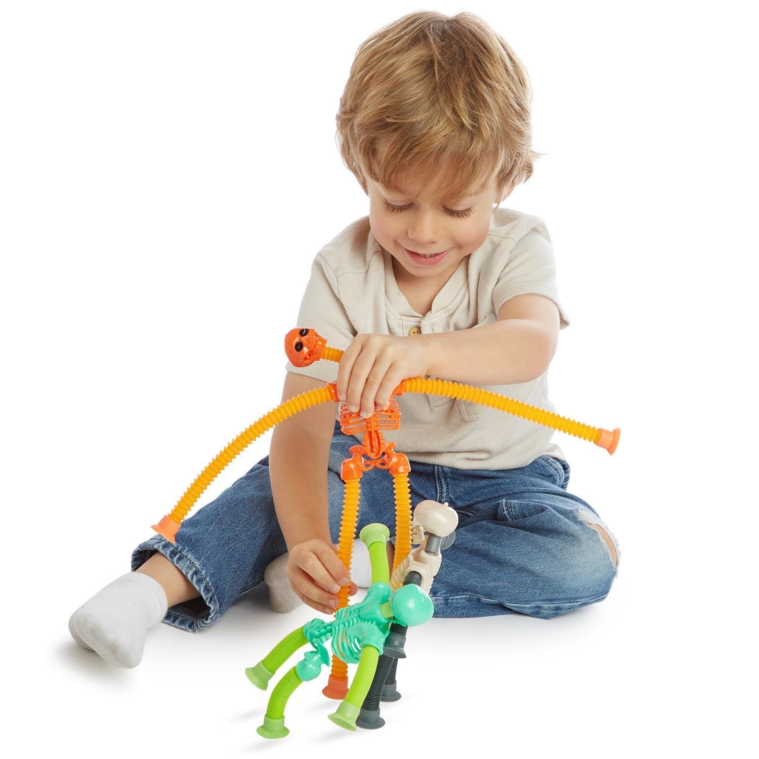 Funny Bones Light-Up Flexible Accordion Skeleton 24-Piece Set