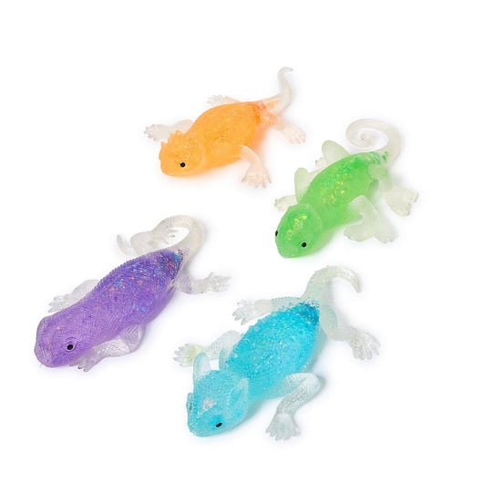 Two's Company Lizzy 24 Pc Glitter Squishy Lizard Toy Refill
