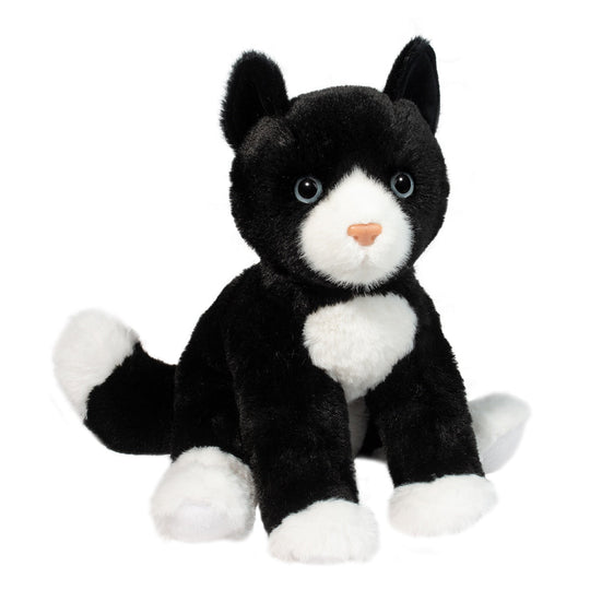 Douglas Cuddle Toy Beckie Black and White Cat Plush 10-Inch