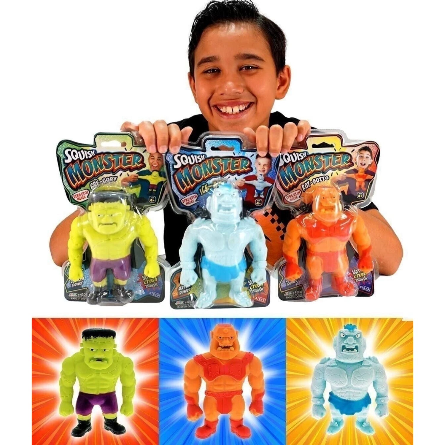 Ja-Ru Jumbo Squish Monster 6-Inch Stretchy Fidget Sensory Toy