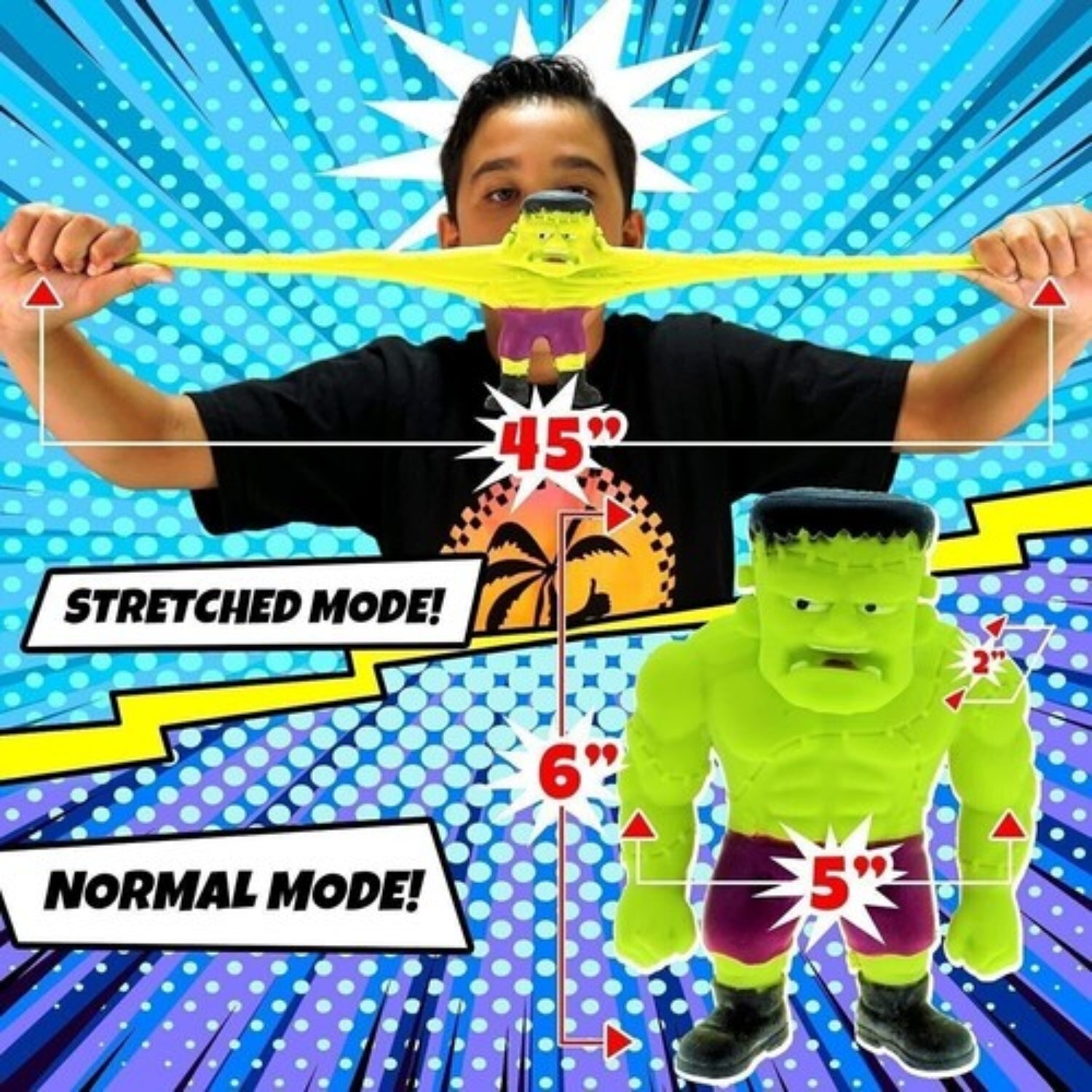 Ja-Ru Jumbo Squish Monster 6-Inch Stretchy Fidget Sensory Toy