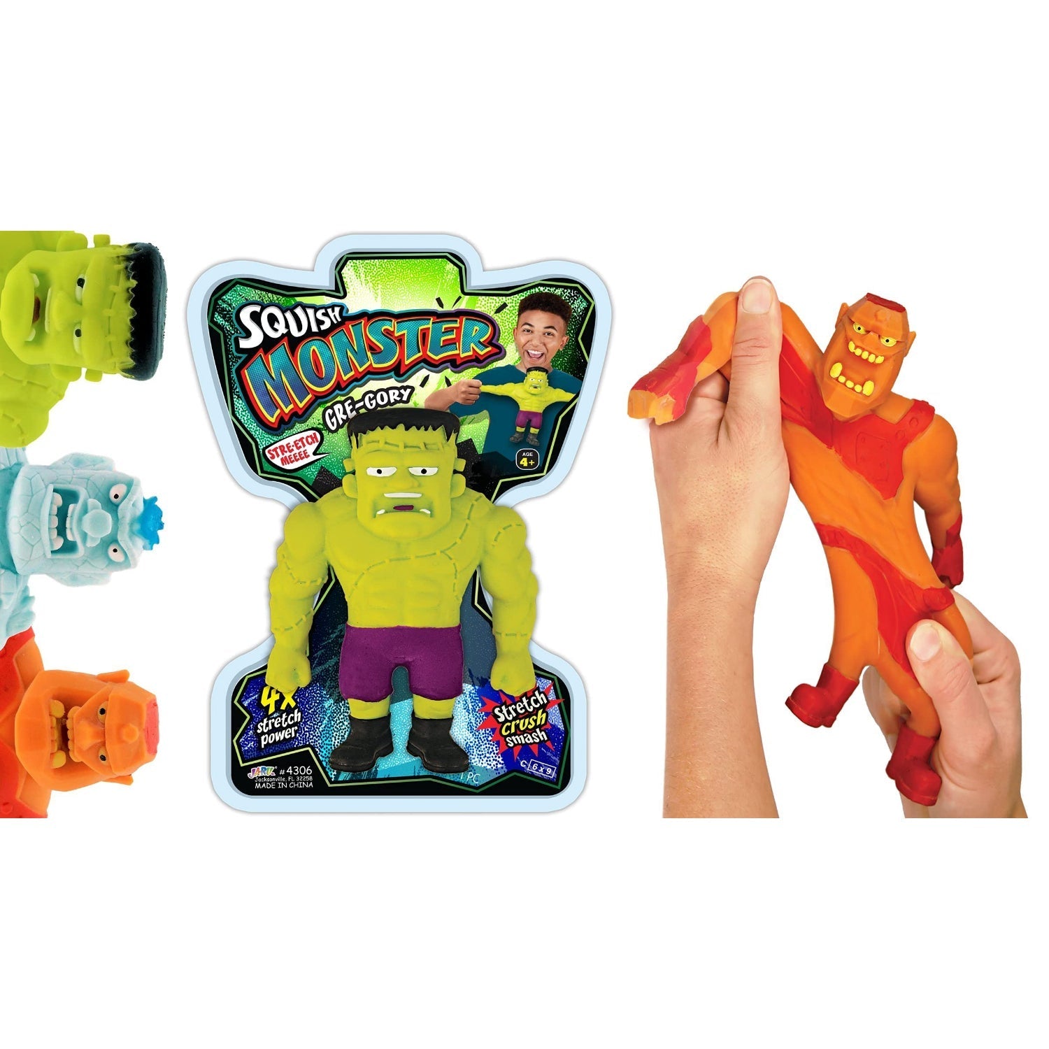Ja-Ru Jumbo Squish Monster 6-Inch Stretchy Fidget Sensory Toy