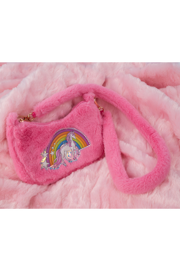 Rainbow Cuddle Crossbody Purse - Pink