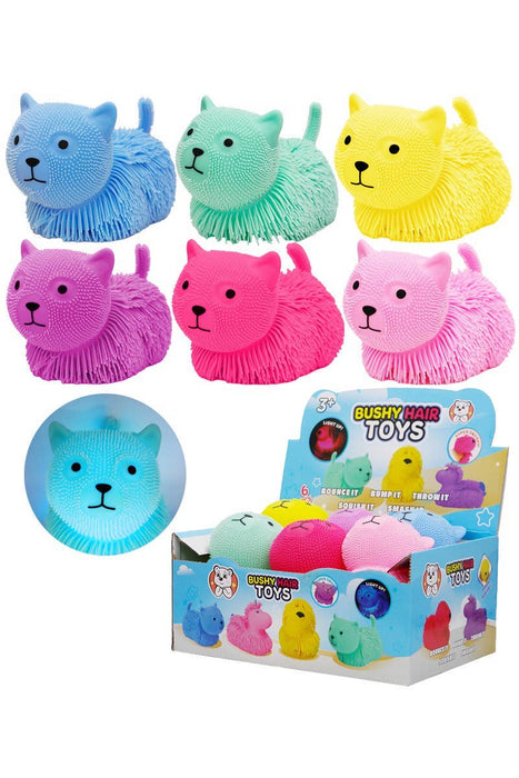 Jumbo Kitty Cat Spiky Puffer Led Squishy