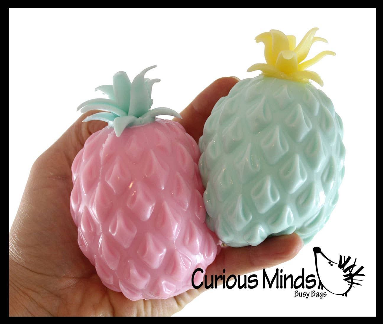 Single Colored Pineapple Fruit Water Bead Filled Squeeze Stress
