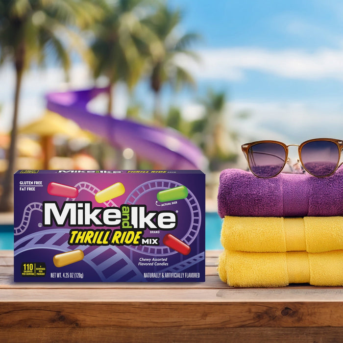 MIKE AND IKE Thrill Ride Mix Chewy Candy 4.25 oz