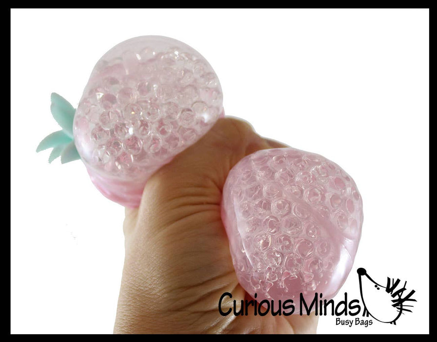 Single Colored Pineapple Fruit Water Bead Filled Squeeze Stress