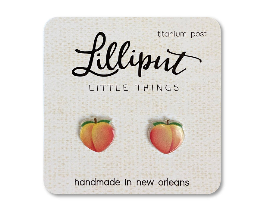 Lilliput Peach Earrings // Fruit Earrings